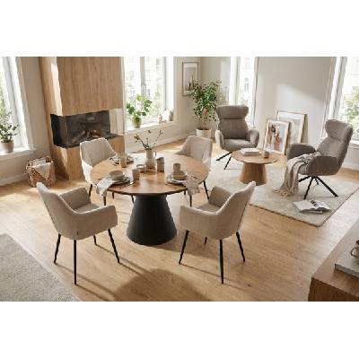 ЕВРОМАР Разтегателна маса Yandan меден дъб / черно