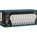 Mexen Vintis 10x LED филамент крушка E27, A60, 8W, Топла - 2200K, 1055 lm, ясна - L150-E27-0822-00x10 (L150-E27-0822-00x10)