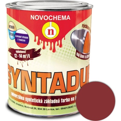 NOVOCHEMA S2000 SYNTADUR ZÁKLADNÁ SYNTETICKÁ FARBA 0840 ČERVENOHNEDÁ 0,9 KG