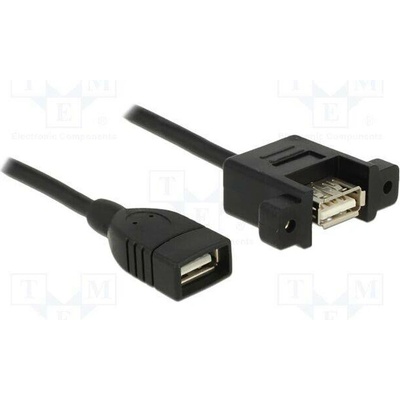 Delock 85459 USB 2.0 USB A zásuvka z obou stran 0,5m černý