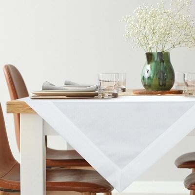 Takoy Ubrus 85x85 cm bílý s ozdobným lemem - LUCY-HF-478460 | 85 x 85 cm