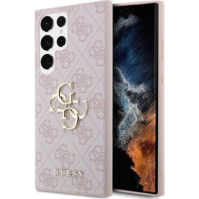 GUESS Гръб Guess PU 4G Metal Logo Case за Samsung Galaxy S24 Ultra - Розов (3666339241230)