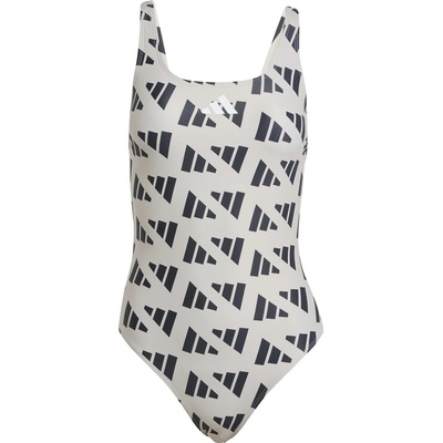 Adidas Бански костюм Adidas Logo Graphic V-Back Swimsuit - Winder/Black