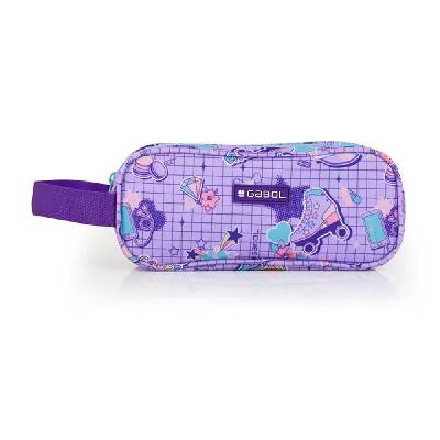 Funny-Triple Pocket pencil case - Purple (Lila / Lila)