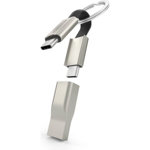 Vonmahlen Универсален алуминиев USB-C кабел за устройства с USB-C порт (10 см) - Vonmahlen High Five-C Charging Cable (сив) (R022P0011)