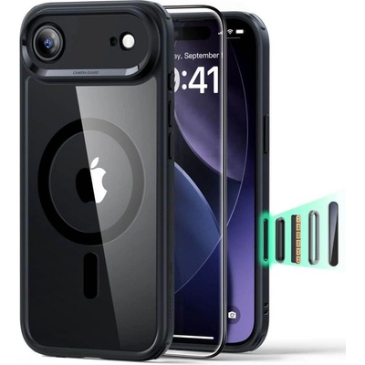 ESR Magsafe Калъф и Протектор за iPhone Air, ESR Classic Hybrid Magnetic Set Case, Черен (4894240289044)