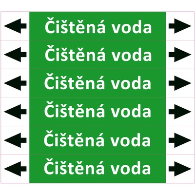 Nadrzenapalivo.cz Značení potrubí ISO 20560, čištěná voda PZA 009321