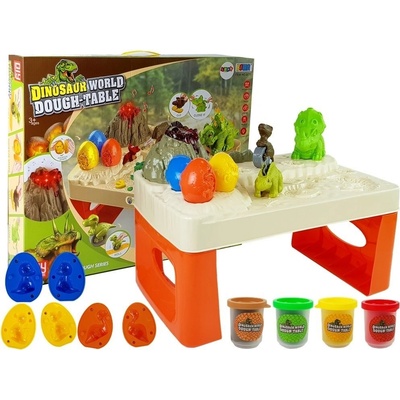 mamido Dětský stoleček s plastelínou dinosauři