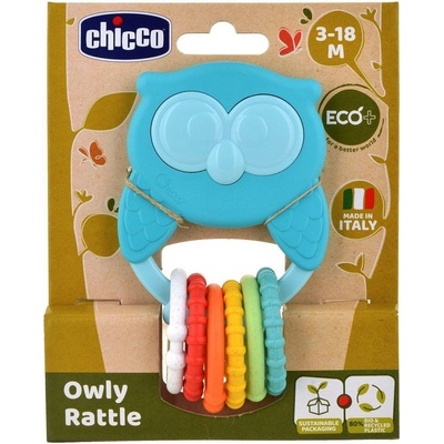 Chicco Chrastítko sova s kroužky.