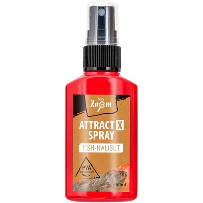 Carp Zoom Sprej Atractx Ryba Halibut 50 ml