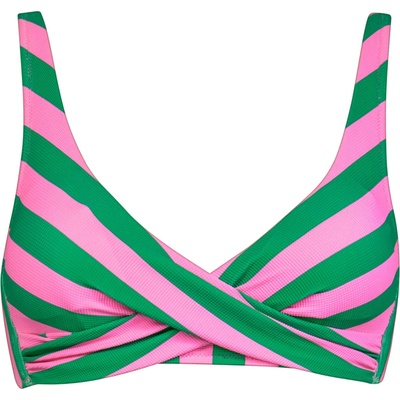 Watercult Дамско бикини горнище Watercult Women's Stripe Energy Bikini Top No. 7330 Bikini top - Pink / Green - размер 42 (150-6684-0119)