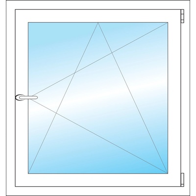 Okna Hned Plastové okno 800 x 850 mm bílé otevíravé a sklopné pravé