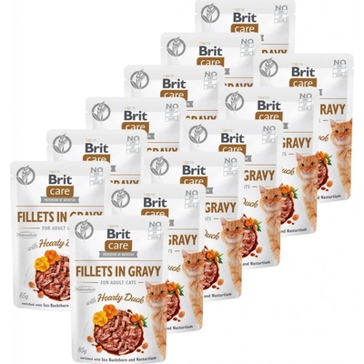 Brit Care Cat Fillets in Gravy Hearty Duck 12 x 85 g