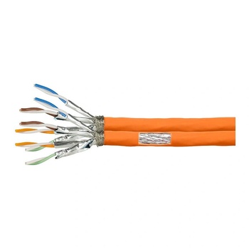 LogiLink Verlegekabel S/FTP Cat7 AWG23 1000MHz, orange, duplex (CPV0063) (CPV0063) (CPV0063)