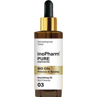 inoPharm Серум за лице и шия, шипка и вечерна иглика, 30 ml