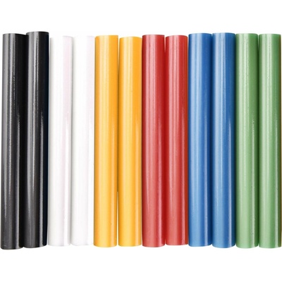 Náplně do tavné pistole - tyčinky 11x100 mm, mix barev, sada 12 ks - EXTOL CRAFT EX9909 – Sleviste.cz