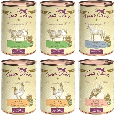Terra Canis Classic mix hovězí kuřecí krůtí koňské 6 x 400 g