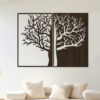 dřevo života Dřevěný strom na zeď DUALITY Zvolte barvu dekoru: Wenge, Rozměry (cm): 80x60