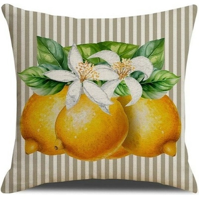 Textilomanie LEMON BLOOM béžová 45 x 45 cm