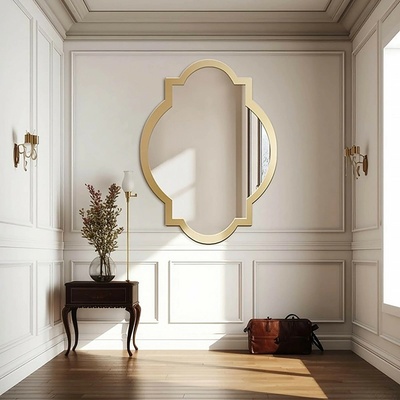Alfaram Nástenné zrkadlo v retro štýle v ráme – CHARM 60x81