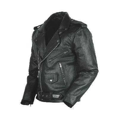 Kožená bunda na motorku Nazran Chopper black vel. 7XL