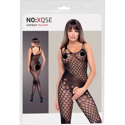 NO: XQSE - scaly fishnet dress black