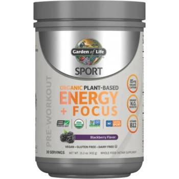 Garden of Life Organic Plant-Based Energy + Focus Pre-Workout [432 грама] Къпина