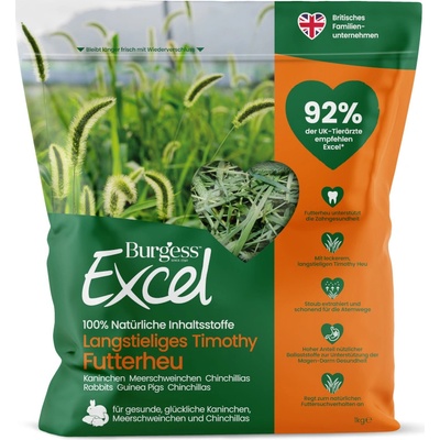 Burgess Excel krmné seno Timothy s dlouhým stonkem 1 kg