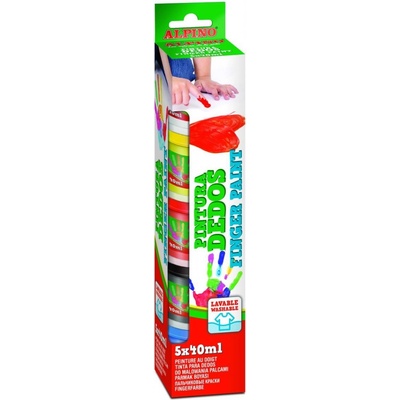 Alpino Balenie 5 fliaš prstových farieb 40 ml