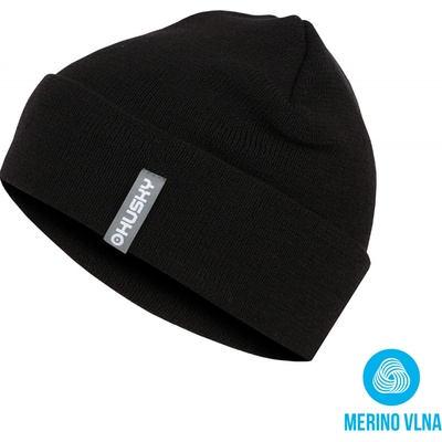 Husky dětská merino čepice Merhatblack