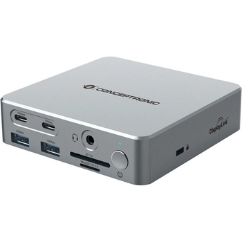 Conceptronic DONN25G докинг станция Жичен USB 3.2 Gen 2 (3.1 Gen 2) Type-C Сребърен (DONN25G) (DONN25G)