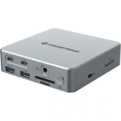 Conceptronic DONN25G докинг станция Жичен USB 3.2 Gen 2 (3.1 Gen 2) Type-C Сребърен (DONN25G)