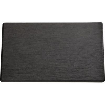 APS Obdélníkový tác z černého melaminu GN 1/4 265x162 mm Slate černá