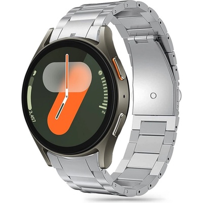 Стоманена верижка за Samsung Galaxy Watch 4 / 5 / 5 Pro / 6 / 7 / FE от Tech-Protect Stainless - Silver (5906302313754)