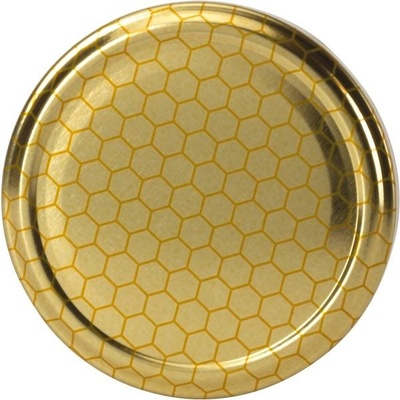 Skrutkovacie viečka, set 10ks, dekor včelí plást, priemer 82 mm Gastro