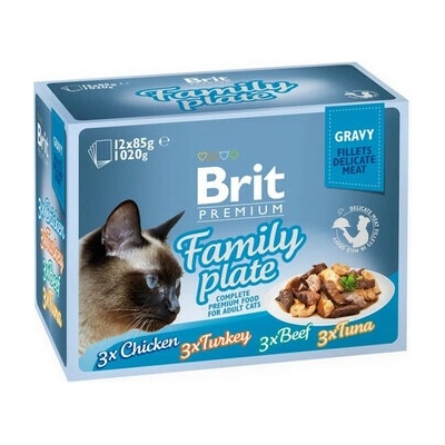BRIT Premium by Nature Cat Delicate Fillets in Gravy Family Plate 24x 85 g
