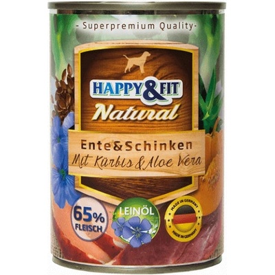 Happy & Fit Natural s kačicou šunkou tekvicou a aloe verou 400 g