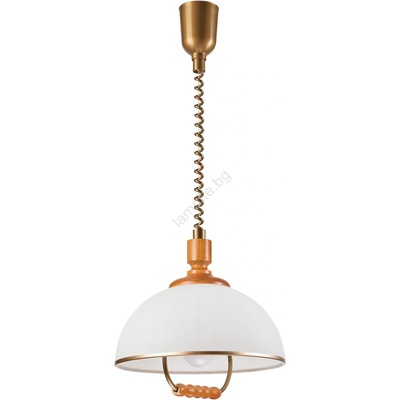 LAMKUR Висяща лампа RAMONA 1xE27/60W/230V бежово/кафяво (LA47935)