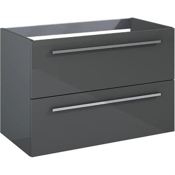Roca Базов шкаф, с две чекмеджета Kwadro Plus, 798x384x530 mm, антрацитно сиво (A857970153)
