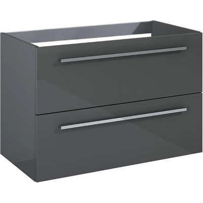Roca Базов шкаф, с две чекмеджета Kwadro Plus, 798x384x530 mm, антрацитно сиво (A857970153)