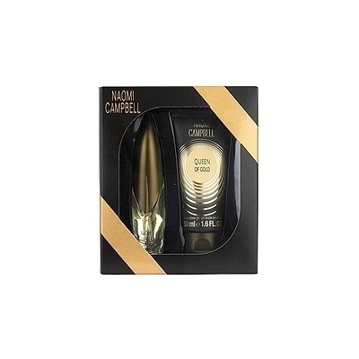 Naomi Campbell Queen of Gold EDT 15 ml + sprchový gel 50 ml dárková sada