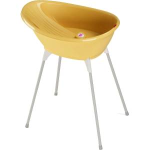 Okbaby Комплект вана и стойка OK Baby - Бела, 79 cm, жълта (OKBBES92505YE)