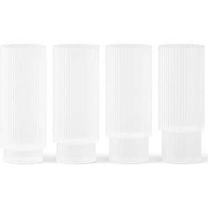 ferm LIVING Чаша за дълги напитки RIPPLE 300 ml, комплект от 4 бр. , бял, твърди LIVING (FERM1104269323)