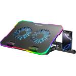 Wozinsky Охлаждаща подложка за лаптоп Wozinsky WDCX-A26 NitroCool RGB - черна (5907769387722)