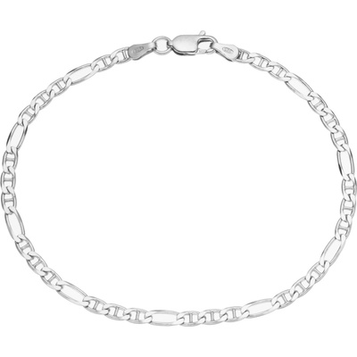 Bealio 04974 stříbrný náramek 3+1 H-FIGARO 080 21 cm 03-04974-0537