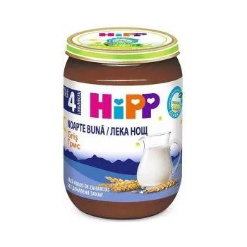 HiPP Био млечна каша "Лека нощ" с грис hipp, 4+ месеца, 190гр