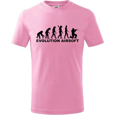 Evolúcia airsoft tričko detské ružová