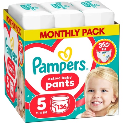 Pampers Active Baby 5 136 ks