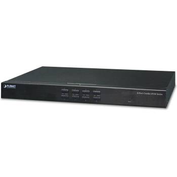 PLANET 8-Port Combo IP KVM Switch: KVM превключвател Монтаж в сървърен шкаф Черен (IKVM-210-08)