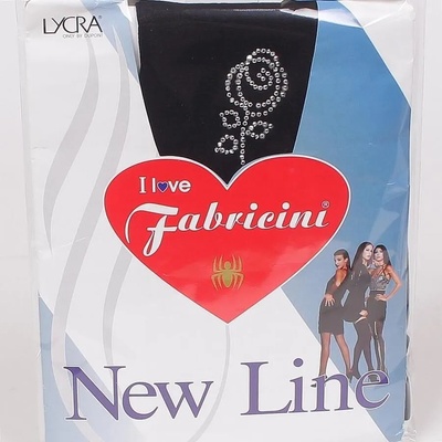 Микрофибърен чорапогащник в черно с роза от камъчета 70 den